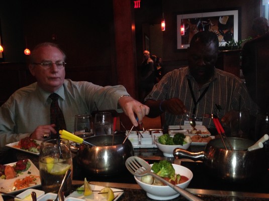 Tom and Geofrey at the Melting Pot