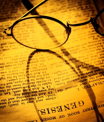 Bible-Genesis with glasses