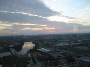 View at dusk Indianapolis